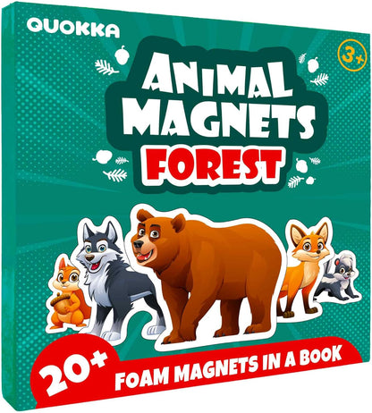 QUOKKA Travel Magnetic Puzzles for Toddlers 1-3 – 20+Pcs Farm Toy Game with Extra-Long Play Book – Fun Travel Game for Kids Ages 3-5 – Strong Magnets for Car Activities – Fun Toddler Puzzle Ages 2-4