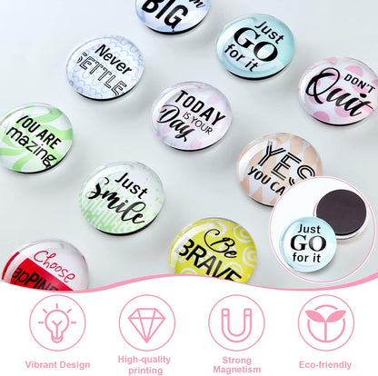 Weewooday 10 Pcs 2026 Inspirational Refrigerator Fridge Magnets Motivational Magnets Bulk Graduation Gift Funny Glass Quote Magnetic Decor for Cabinet Kitchen Whiteboard Locker Office Accessories