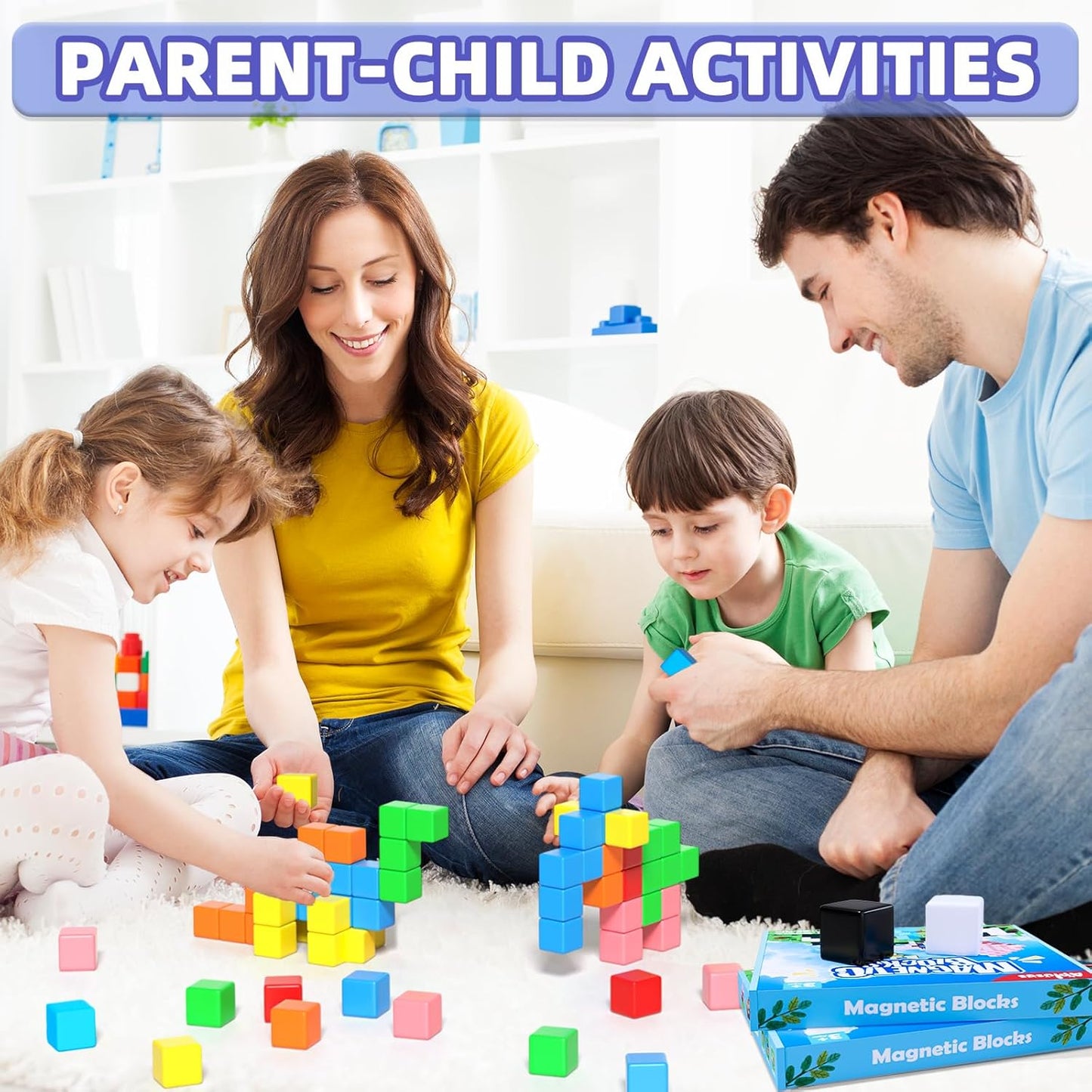 Apluses 32pcs Magnetic Blocks Building Cubes for Toddlers, Classroom Must Haves Creative Learning Kids Gifts, Preschool Montessori Sensory Autism Magnet Toys for Boys and Girls Ages 3 4 5 6