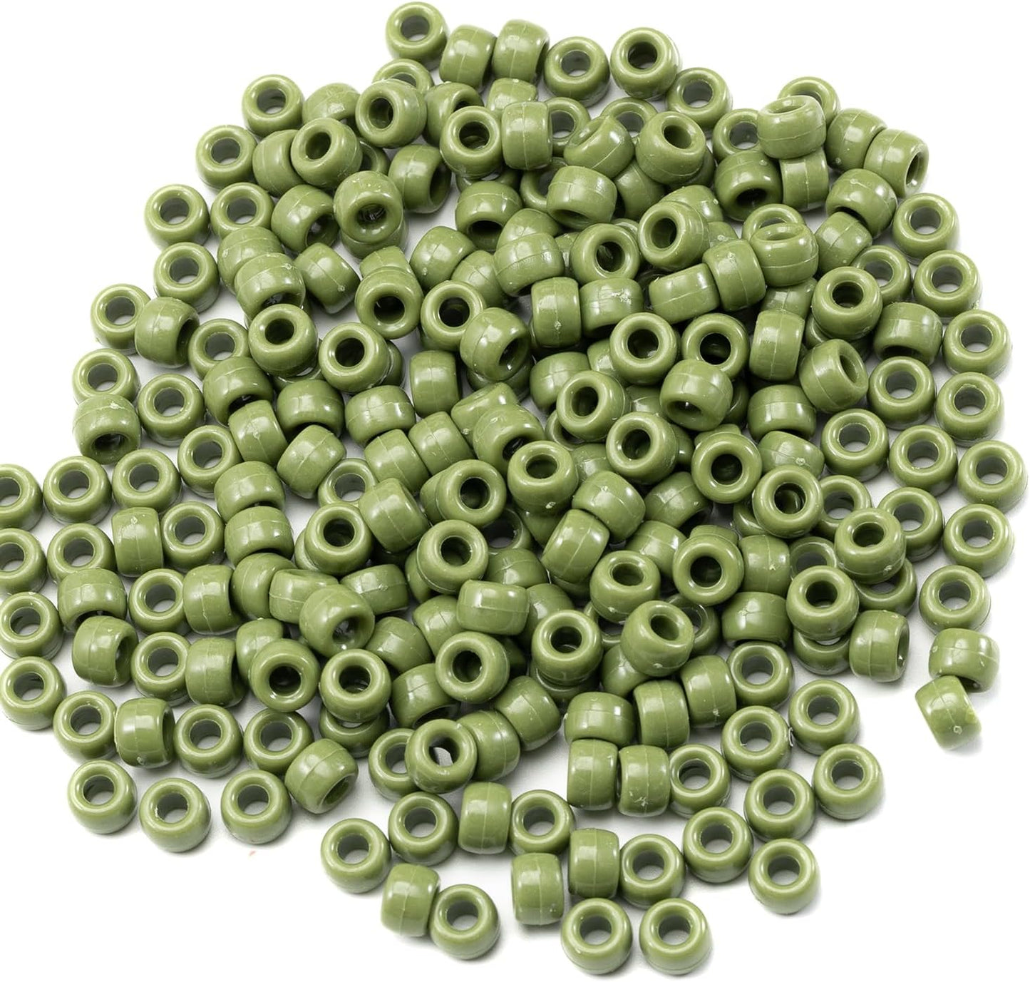 Gxueshan 1000 Pcs Acrylic Black Pony Beads 6x9mm Large Hole Pen Hair Kandi Beads Bulk for Friendship Bracelet Necklace Jewelry Making Earring Braiding Kit