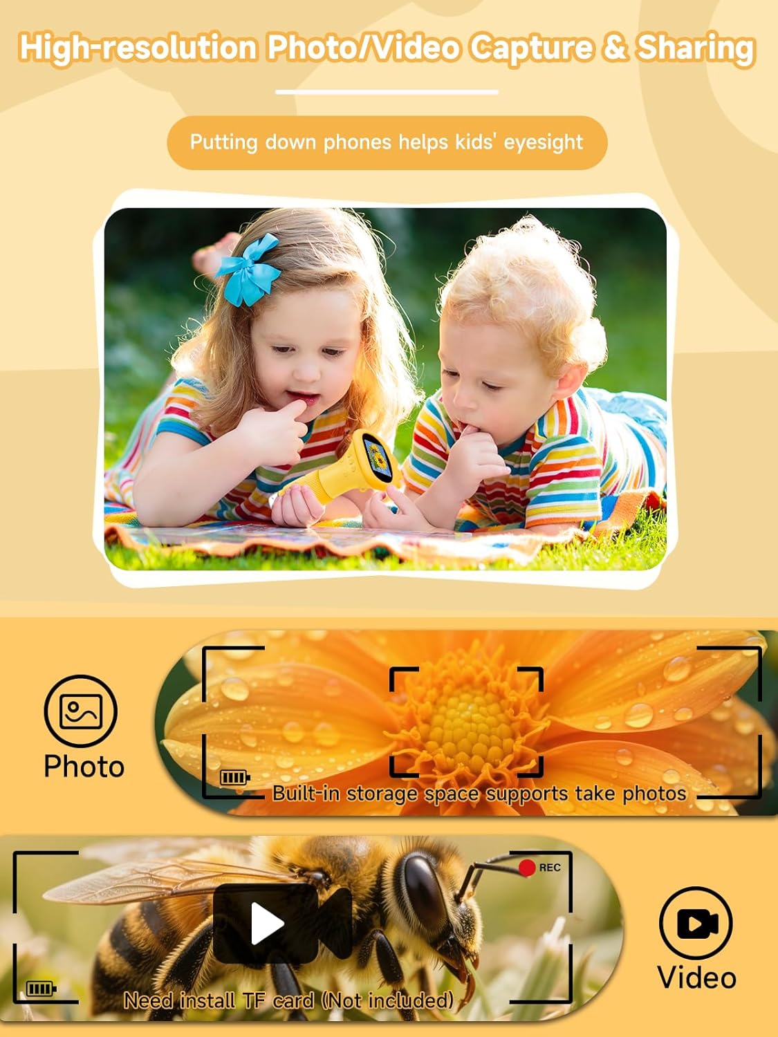 Acoath Microscope for Kids, 1000X Handheld Digital Miniscope with 2.0" Screen, Portable Pocket Microscope Education Toys Birthday Gifts for Age 3 4 5 6 7 8 9 10 Girls Boys