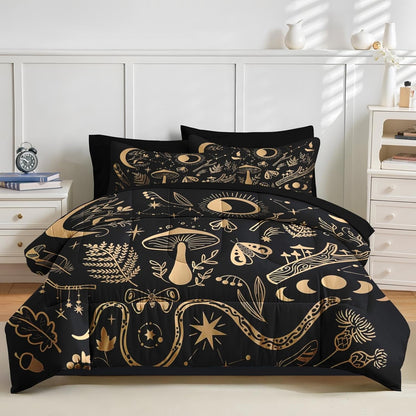 Nesker Comforter Set Twin Size, Science Lab School 5 Pcs Bedding for Kids and Adults, Medical University Chemistry Bed Sheet Sets with Fitted Sheet Pillowcase & Sham