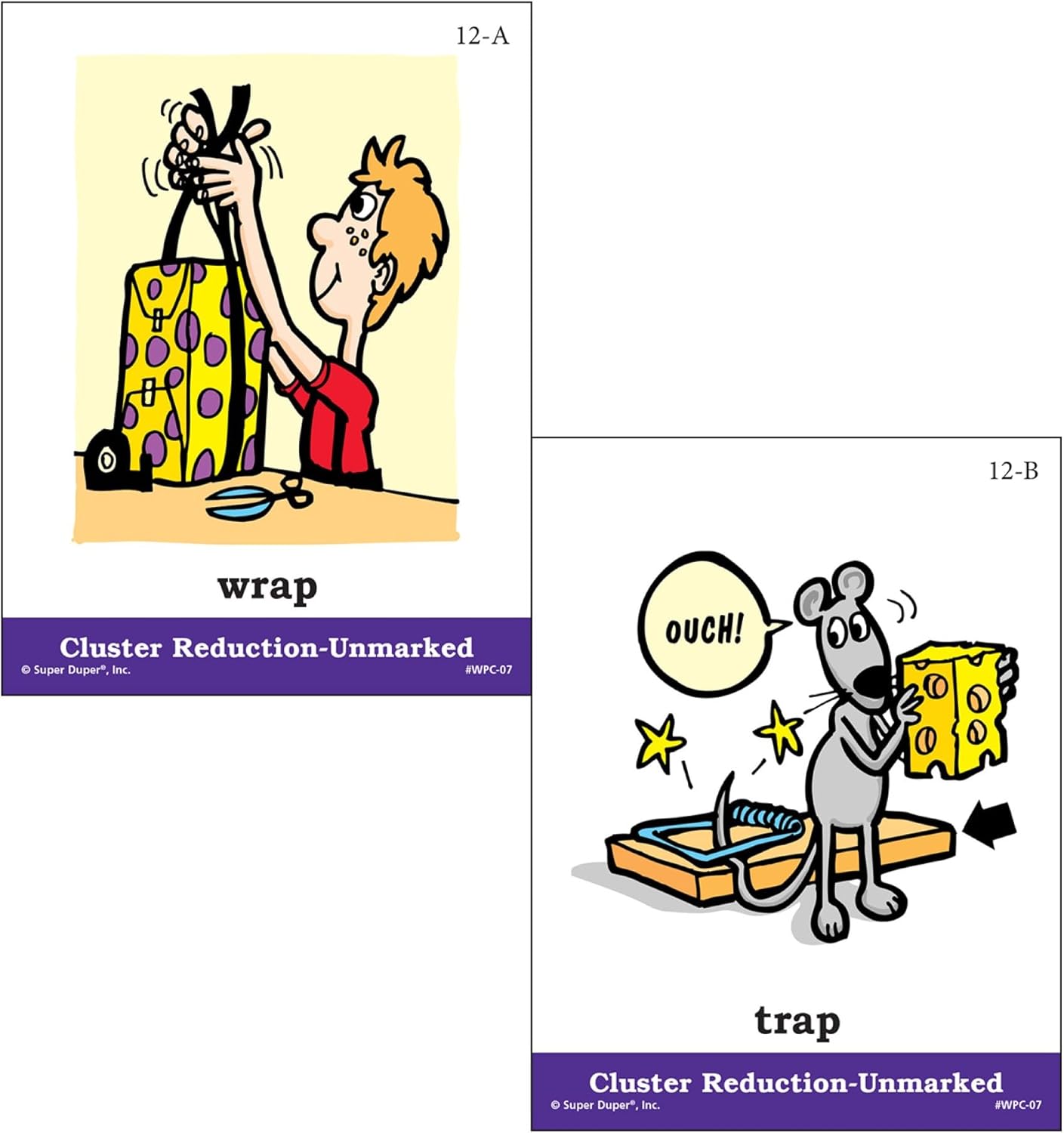 Super Duper Publications | Webber® Phonology Cards - Cluster Reduction - Unmarked | Speech Therapy - Phonology Flashcards | Educational Learning Resource for Children
