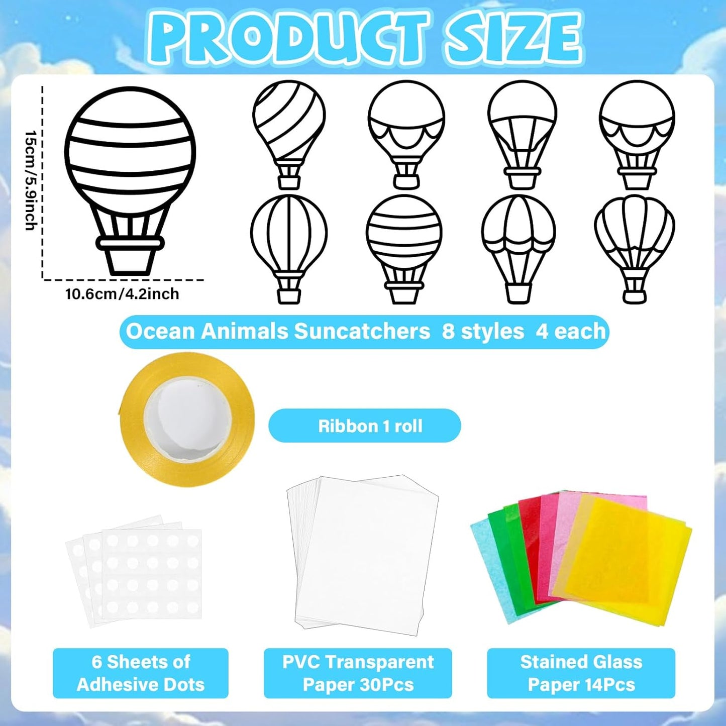 32 Sets Outer Space Suncatchers Craft Kit DIY Window Stained Glass Effect Planet Astronaut Alien Paper Crafts Home School Classroom Decoration Kid Birthday Gift Creative Art Project Activity Game - Colors A