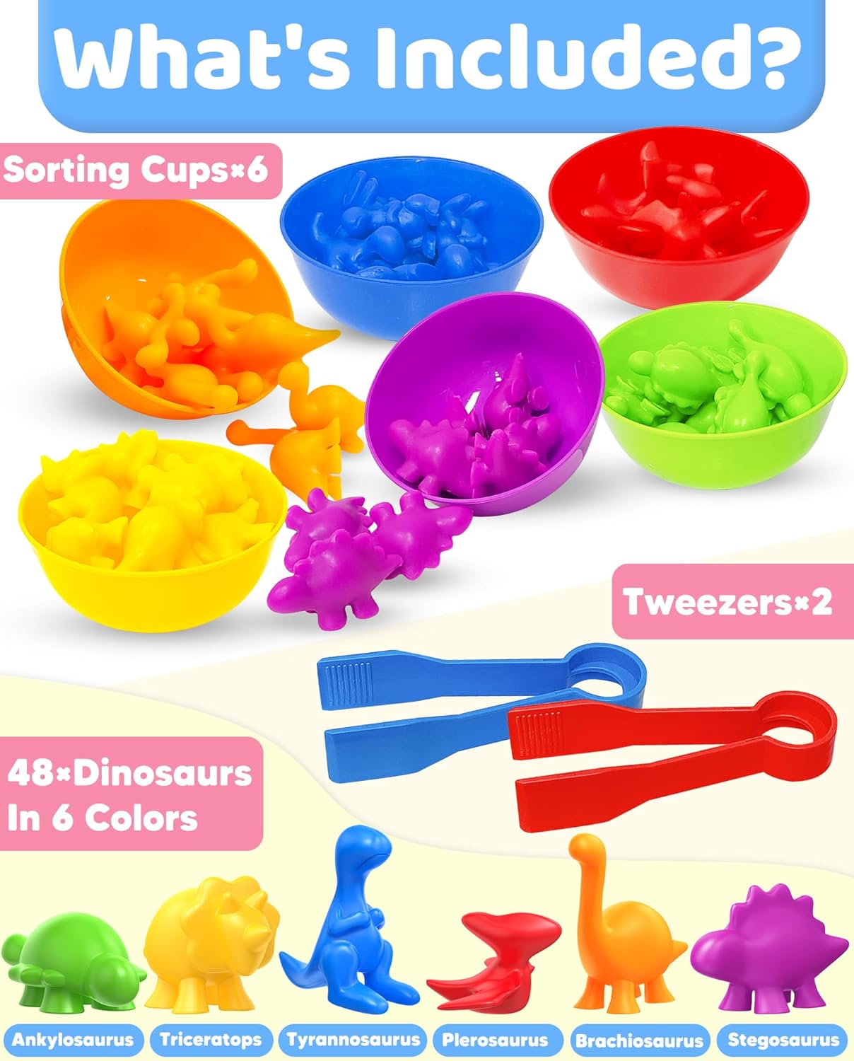 Oomloid Counting Animals Montessori Toys for 3 4 5 Years Old Boys Girls, Preschool Learning Activities Educational Sensory Toys Gifts for Kids Toddlers Ages 3-5, 4-8