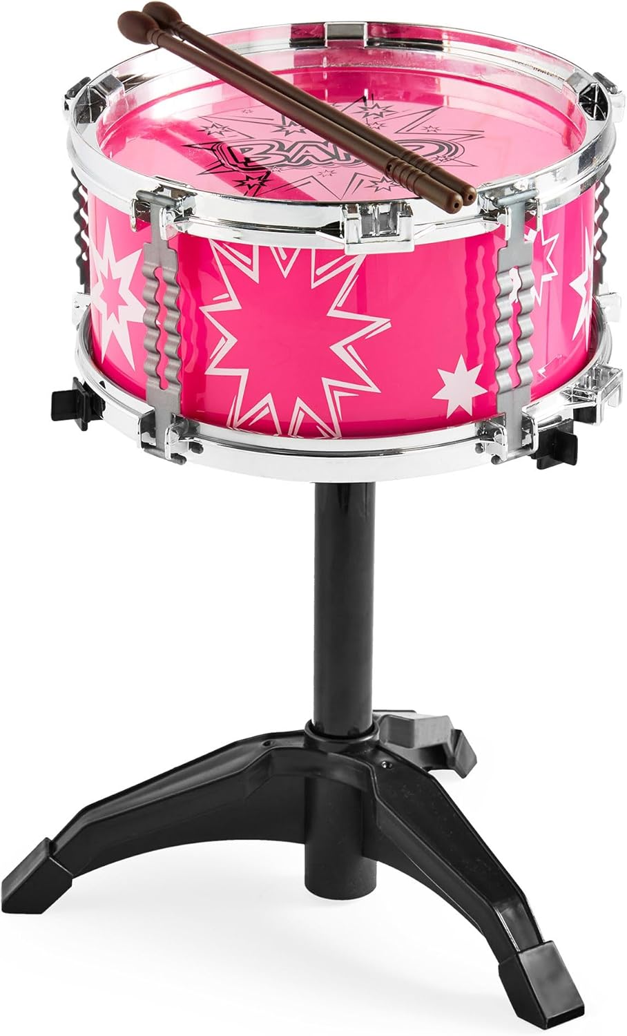Best Choice Products 11-Piece Kids Beginner Drum Kit, Musical Instrument Toy Drum Set for Music Practice w/Bass, Toms, Snare, Cymbal, Stool, Stand Drumsticks - Black
