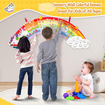 Montessori Sensory Wall Busy Board - Sensory Wall Panel for Kids, Toddler Felt Activity Book Board Toys for 3-6, Activity Cube, Daycare Educational Learning Toys