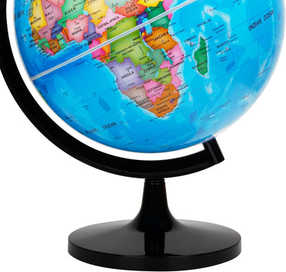 Exerz 8" World Globe - Political Map Educational- Self Assembled School Globe