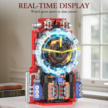 Mould King Cyberpunk Grand Clock Building Set 10160, 3675+ PCS Motorized DIY Clock Model with Mechanical Gears, APP Control & Real-Time Display, Advanced Engineering Toy for Adults & Teens 14+