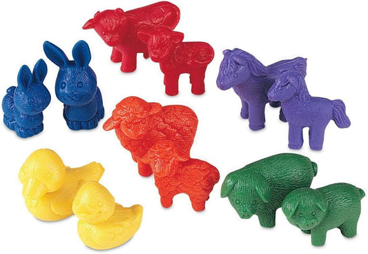 Learning Resources Friendly Farm Animal Counters - 72 Pieces, Ages 3+, Toddler Toys, Preschool Supplies, Classroom Desk Pets, Educational Counting and Sorting Toy