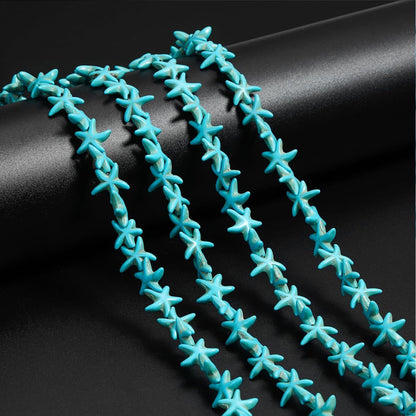 100pcs Blue and White Turquoise Cross Spacer Beads 8x10mm Semi Precious Stone Bead Easter Cross Gemstone Loose Beads for Jewelry Making Charms Beading Bracelets Necklaces Earrings Crafts