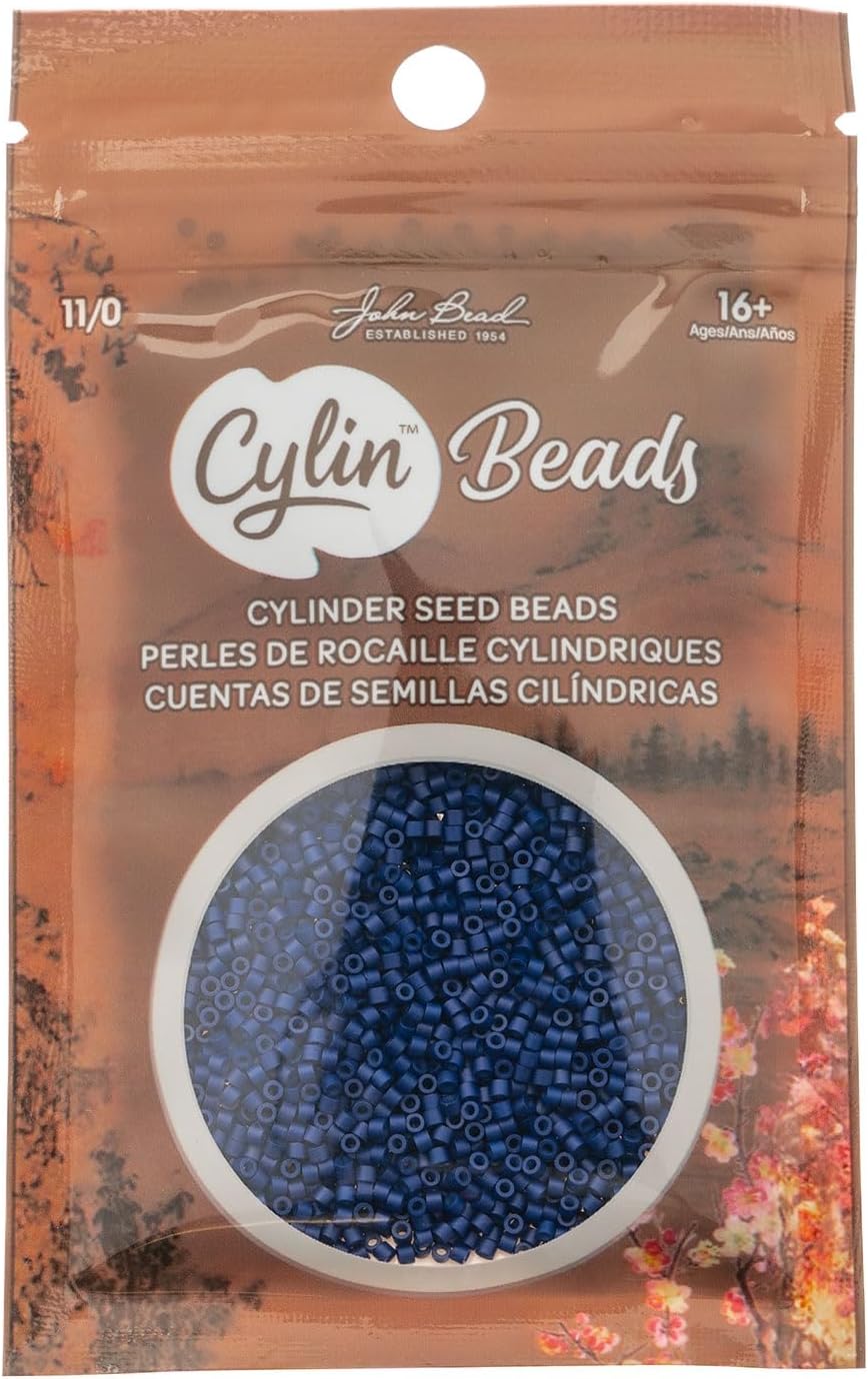 John Bead 25g Cylin Beads Opaque Turquoise Green 11/0 Glass Cylindrical Seed Beads for Jewelry Bracelets Necklaces Earrings Making Embroidery