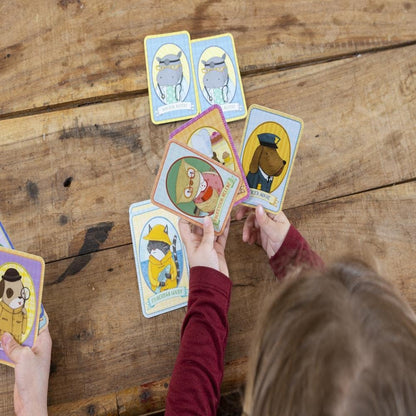 eeBoo Old Maid Playing Card Game - 50 Career Themed Cards, Classic Matching Card Game, Durable Oversized Cards, Screen-Free Fun, Ages 5+