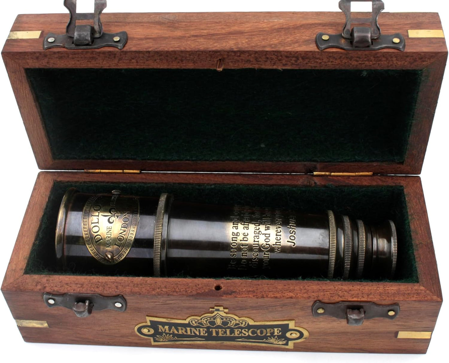 Compass with Stamped Wooden Case