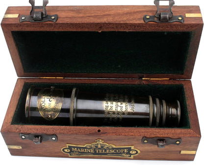 Compass with Stamped Wooden Case