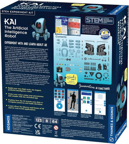 Thames & Kosmos Kai: The Artificial Intelligence Robot | Explore Machine Learning | Build an Innovative Smart Robot & Experiment with AI | App-Enabled for iOS & Android | Intro to AI for Kids