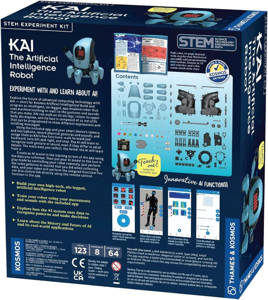 Thames & Kosmos Kai: The Artificial Intelligence Robot | Explore Machine Learning | Build an Innovative Smart Robot & Experiment with AI | App-Enabled for iOS & Android | Intro to AI for Kids