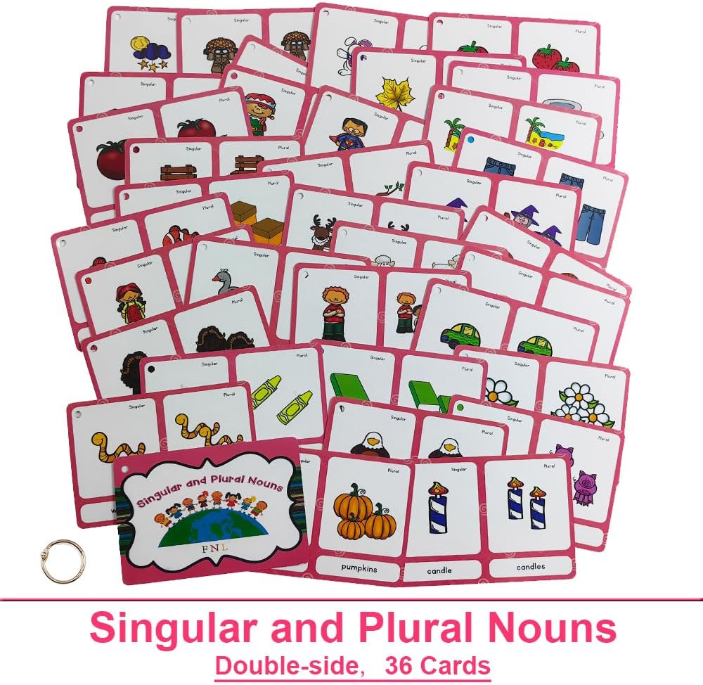 Lilias Irregular Past Tense Verbs English Grammar Double-Side Learning Flash Cards - 24 Card Set for Homeschool, Preschool, Primary School, ESL, Autism, Vocabulary Building