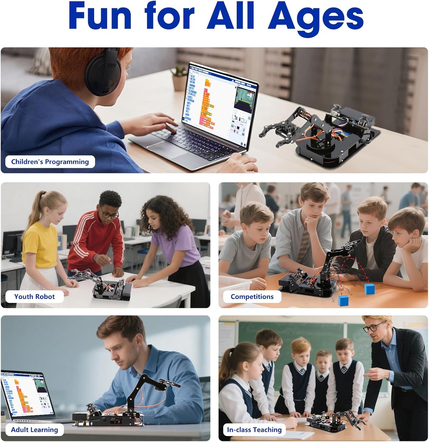 Biped Robot Kit STEM Toys Science Kit for Kids, Bionic Bipedal Robotics Programmable Coding Crafts Set for Arduino ESP32, Birthday Gift for Age 8-12 Boys Girls Teens