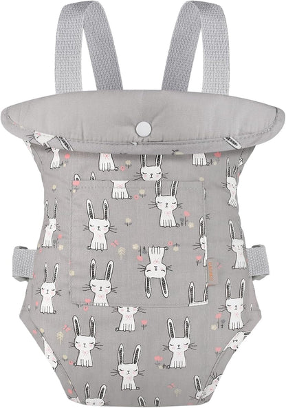 GAGAKU Baby Doll Carrier for Little Girls, Reborn Doll Accessories for Toddlers 3+ Years Old, Kids Toy Baby Dolls Sling Carrier - Pink - Moonflower