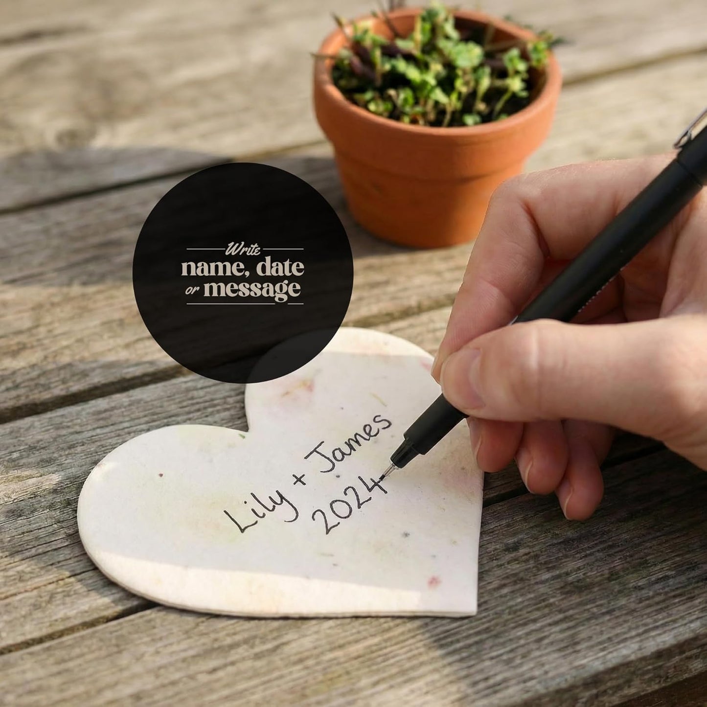 Heart Seed Paper – 50pcs Large Pink Plantable Wildflower, Writable & Plantable Gift for Moms, Plant Lover, & Teachers, Ideal for Weddings, Baby Shower, Memorial, & Celebrations