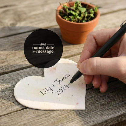 Heart Seed Paper – 50pcs Large Pink Plantable Wildflower, Writable & Plantable Gift for Moms, Plant Lover, & Teachers, Ideal for Weddings, Baby Shower, Memorial, & Celebrations