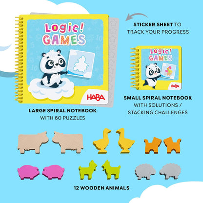 HABA Bao's Cloudland Wooden Logic Puzzle & Stacking Game – STEM Challenges for Ages 3+