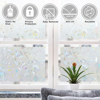 LEMON CLOUD Window Film, Decorative Window Privacy Film, Window Film Privacy Static Cling Frosted, Anti-UV Sun Blocker Heat Control for Home(Grayish Black, 17.5 x 78.7 inches)