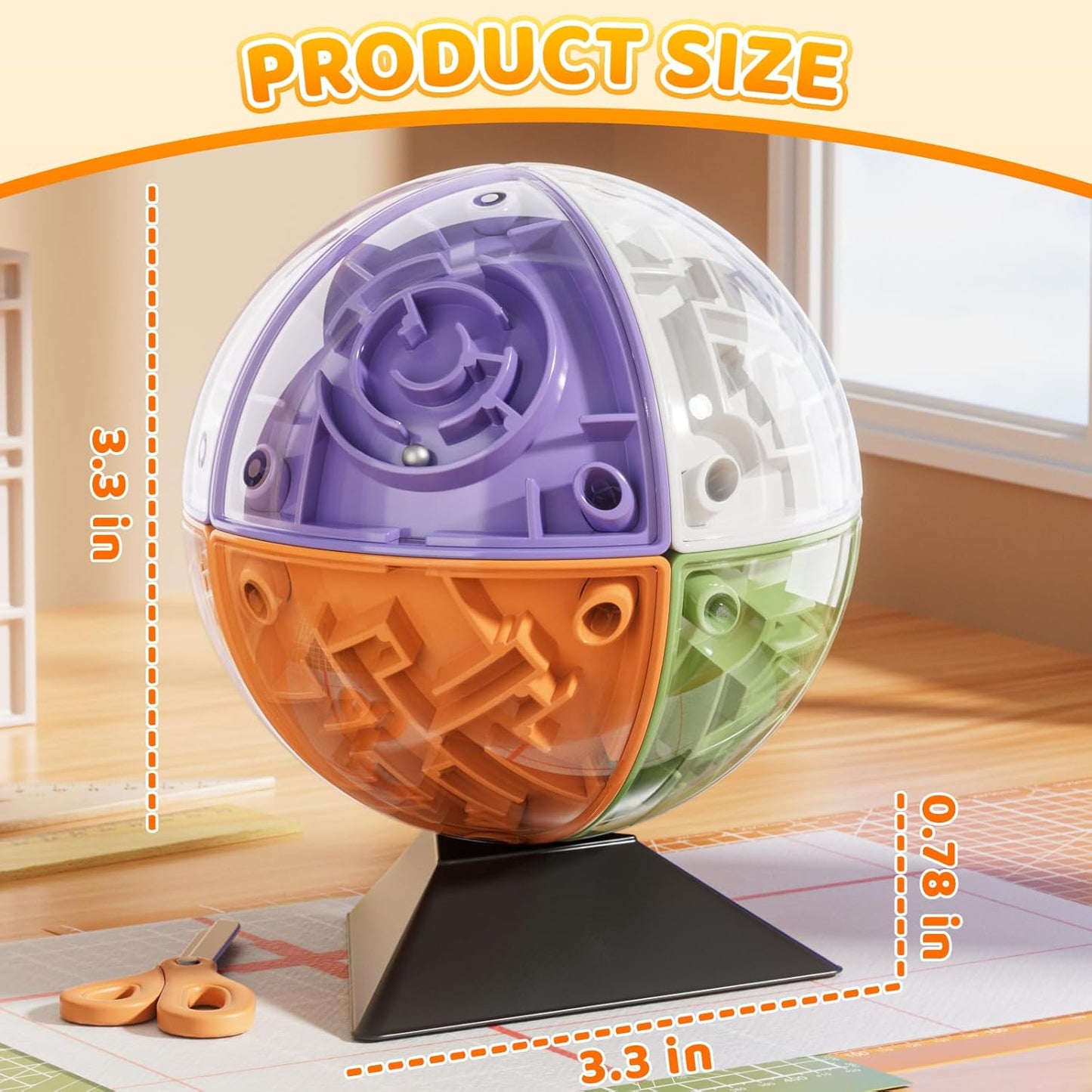 3D Ball Puzzle for Kids 5-8 8-12, Color Matched Game, Kids Toy with Logical Reasoning, Education Sensory Learning Toys Birthday Gift for Kids Adults 5 6 7 8 9+ Years Old Boys