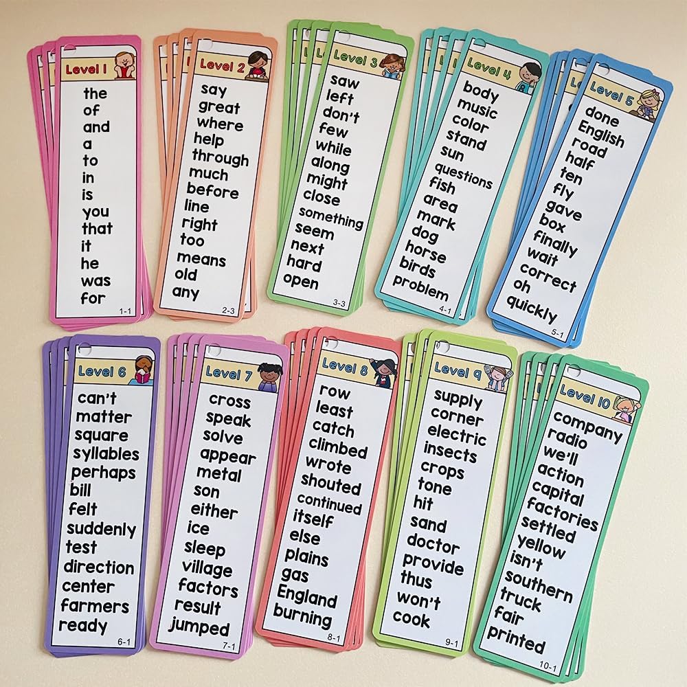 Lachilly 1000 Sight Words Flashcards, Dolch Words List Flash Cards, High Frequency Word Lists, ESL Teaching Materials, Vocabulary Building, Essential Teacher Teaching Aids for Primary School