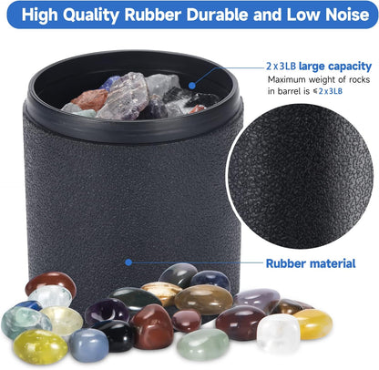 Leegol Electric Rock Tumbler Machine - Single Drum 3LB Rock Polisher (Single Barrel)