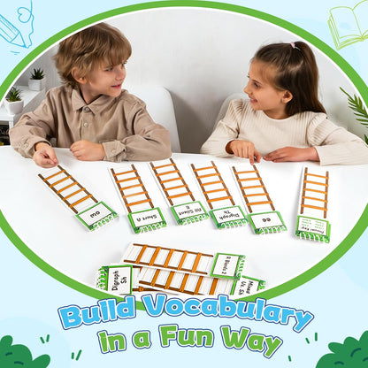 gisgfim 48 Word Ladders Flip Books Sight Words Flash Cards Kindergarten Reading and Spelling Games Phonics Games Flash Cards Preschool Learning Activities for Kindergarten Classroom