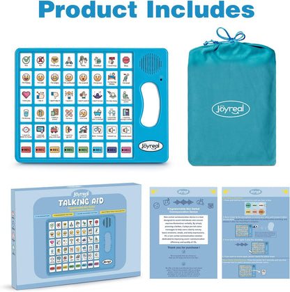 Joyreal AAC Device for Autism, Non Verbal Communication Tools for Speech Therapy & Stroke Rehab. Autism Communication Board with 5 Programmable Buttons & Adjustable Volume, Autistic Kids Must Haves