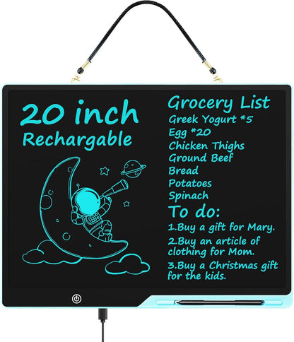 Magnetic LCD Writing Tablet for Fridge, 13 Inch Writing Tablet for Kids, Toddler Drawing Pad, Learning Toys for Boys Girls Ages 3.4.5.6.7.8, Writing Board for to-Do Lists and Family Messages (Blue)