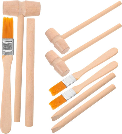 TOYANDONA Dinosaur Digging Tools Toy Kit with Hammer Chisel Brush Small Lightweight Excavation Set for Kids Stem Learning and Gemstone Digging Play