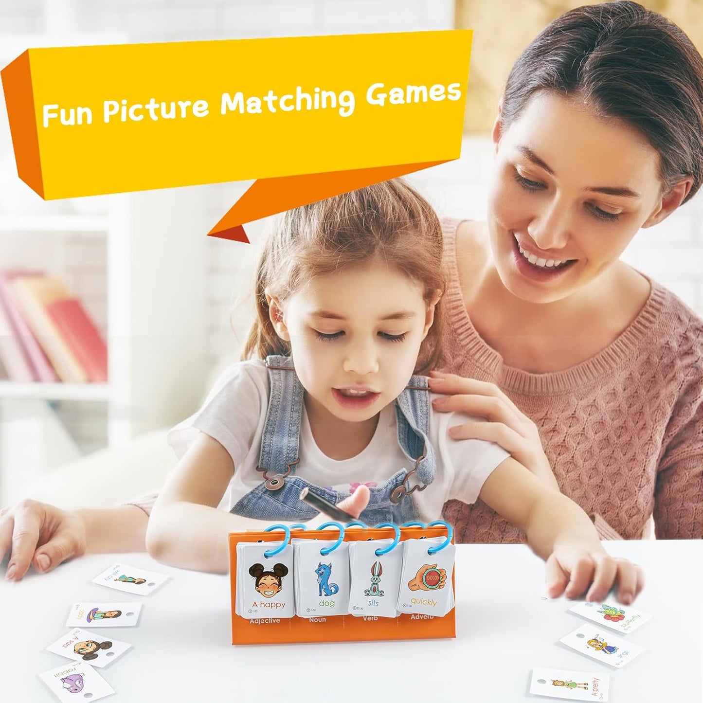 Phonics Games Sentence Building Flash Cards for Kids, CVC Word Games Sight Words for Kindergarten, Preschool Learning Special Education Speech Therapy Tools