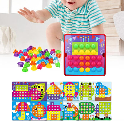 Creative Pegboard Game Set for Toddlers and Preschoolers, Style E