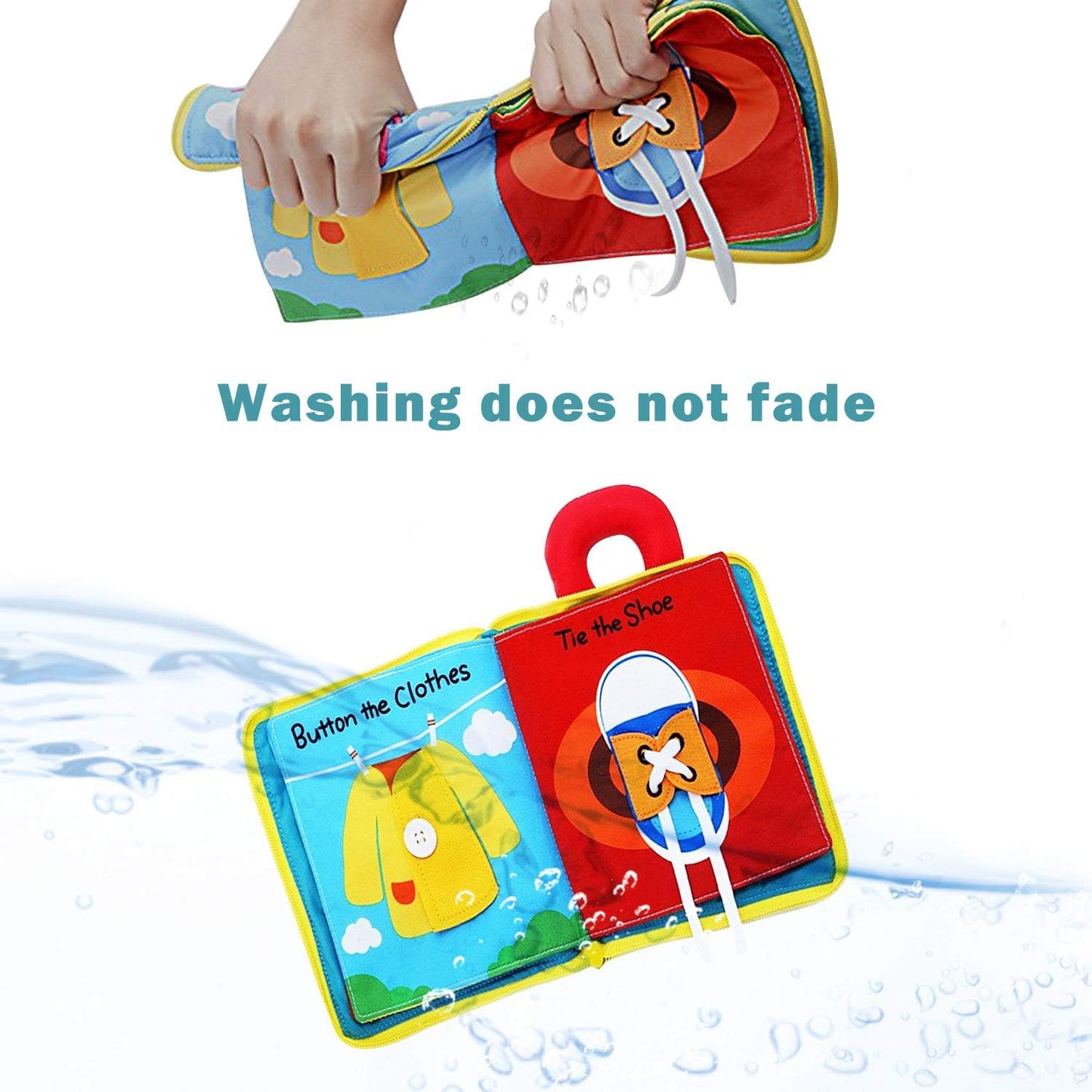 beiens My Quiet Books - Soft Activity Books for Babies, Toddler Learning Sensory Story Book, Life Skill Education & Identify 3D Cloth Books for Infants, Non Toxic Boys and Girls Soft Toys
