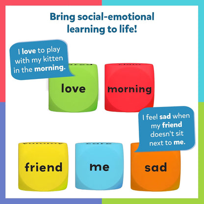 Skillmatics Conversation Cubes for Kids - 8 Foam Cubes for Social-Emotional Learning, Classroom & Back-to-School Supplies, Teacher Resources, Autism Tools, Gifts for Ages 4, 5, 6, 7 and Up