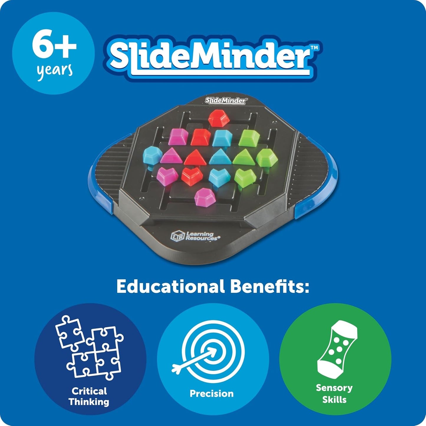 Learning Resources SlideMinder Brain Teaser Puzzle Game, Travel Gifts for Kids, Interactive STEM, Critical Thinking, Fine Motor Skills