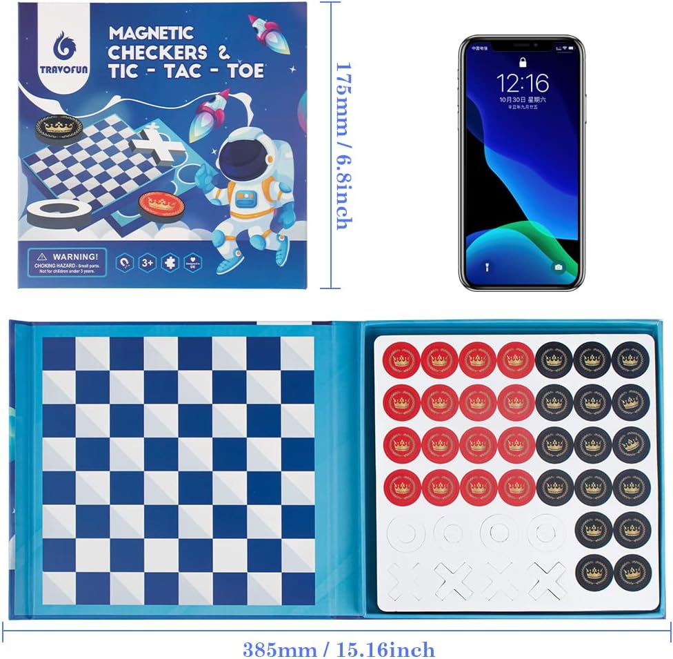 TRAVOFUN Magnetic Fishing Game Book - Travel Toys for Toddlers 3-5 - Car Road Trip Essentials & Airplane Activities for Kids - Montessori Learning Gift with 2 Poles & 27 Ocean Fish (Quiet & Portable)