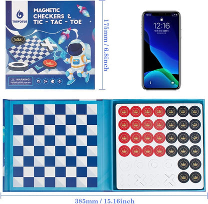 TRAVOFUN Magnetic Fishing Game Book - Travel Toys for Toddlers 3-5 - Car Road Trip Essentials & Airplane Activities for Kids - Montessori Learning Gift with 2 Poles & 27 Ocean Fish (Quiet & Portable)