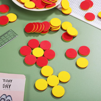 Yardwe 2sets Calculate Discs Math Counters for Number Counting Blocks for Color Educational Math Counters Counting Chips Cubes Math 100pcs*2