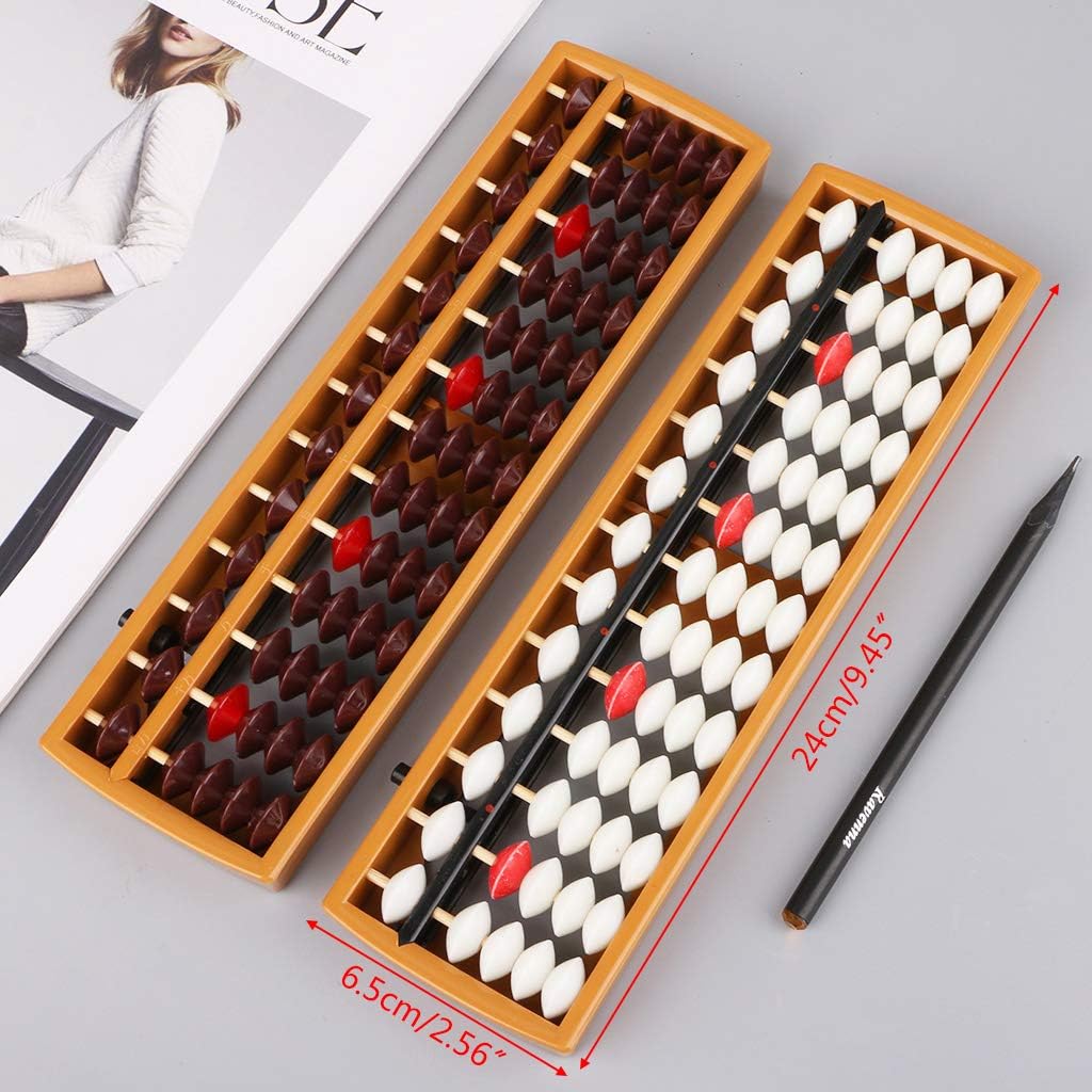 Portable Japanese 13 Digits Column Abacus Soroban Caculating School F Soroban Japanese