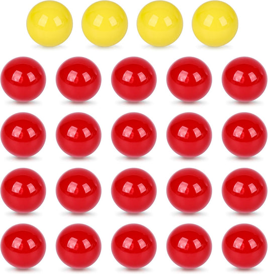 LovesTown Hungry Hippos Marbles Game, 24PCS Replacement Includes 20 Red Balls with 4 Extra Yellow for Kids Board Games, Marble Run Toys, Chinese Checkers