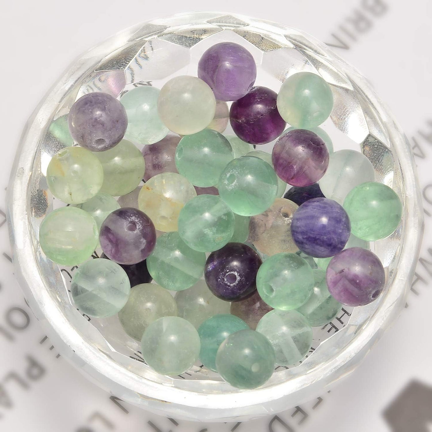 NCB 100pcs Original Natural Stone Beads Gemstone Round Loose Beads 6mm 8mm 10mm (Blue Aventurine, 6mm 100Beads) - Colors B