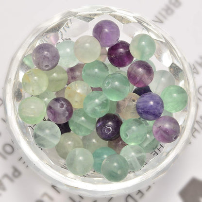 NCB 100pcs Original Natural Stone Beads Gemstone Round Loose Beads 6mm 8mm 10mm (Blue Aventurine, 6mm 100Beads) - Colors B
