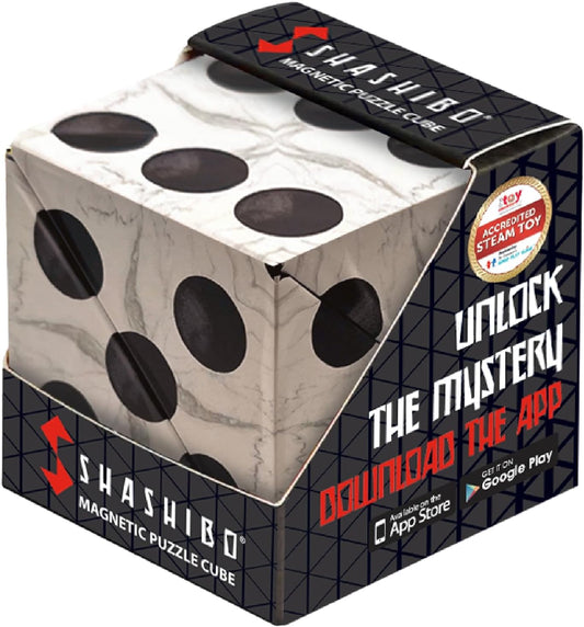 Shashibo Shape Shifting Box - Award-Winning STEM Fidget Toy with Ultra Strong Magnets - Puzzle Cube Transforms Into 100+ Shapes, Perfect Sensory Gift for Kids, Teens, and Adults (Glowquarium)