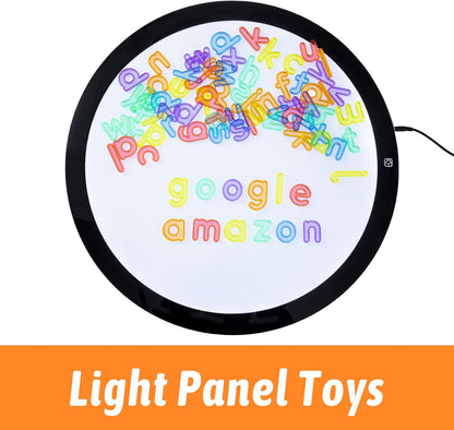 52 Pcs Plastic Capital Letters – 2 Sets of Capital Letters - Perfect Light Table Manipulatives for Early Learning and Play