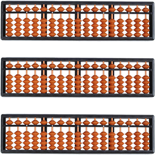 3X Plastic Abacus Arithmetic Abacus Kids Calculation Tool 17 Digits